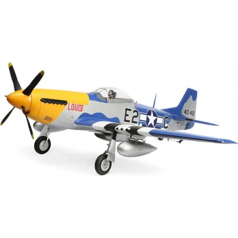 E-flite P-51D Mustang 1.5m BNF Basic Battery Combo (1500mm) w/Battery, AS3X®, and SAFE®