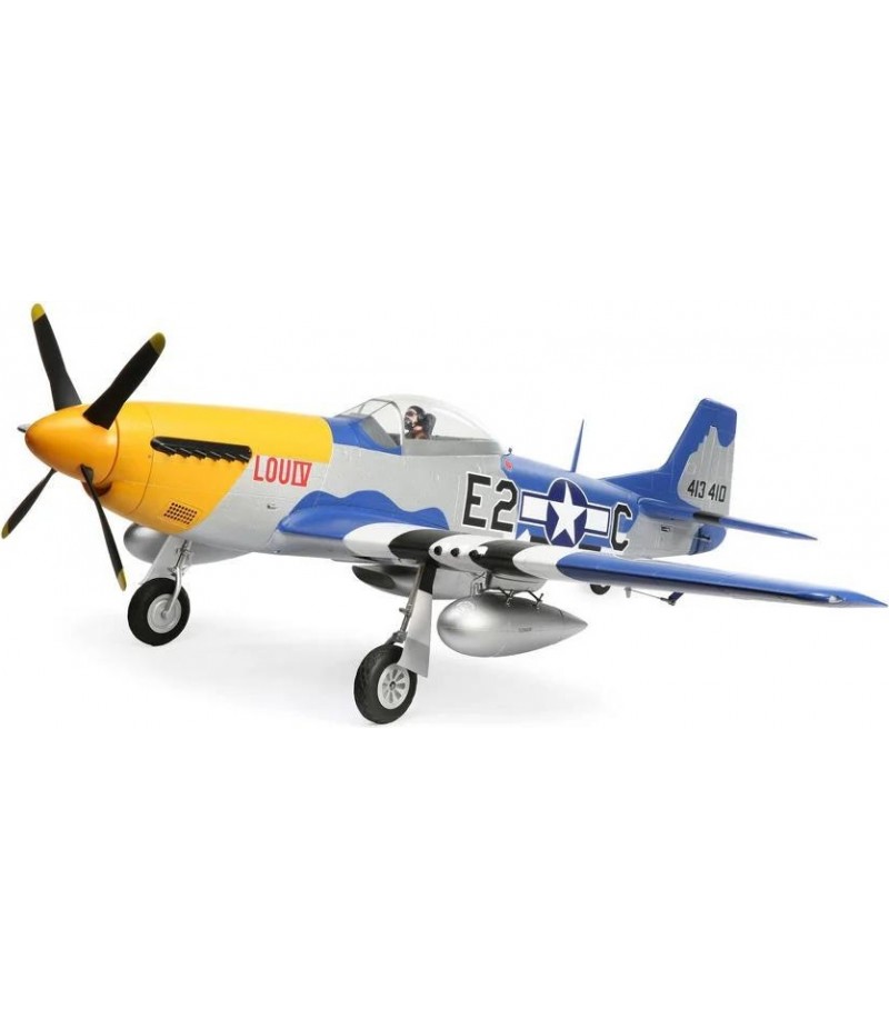 E-flite P-51D Mustang 1.5m BNF Basic Battery Combo (1500mm) w/Battery, AS3X®, and SAFE®
