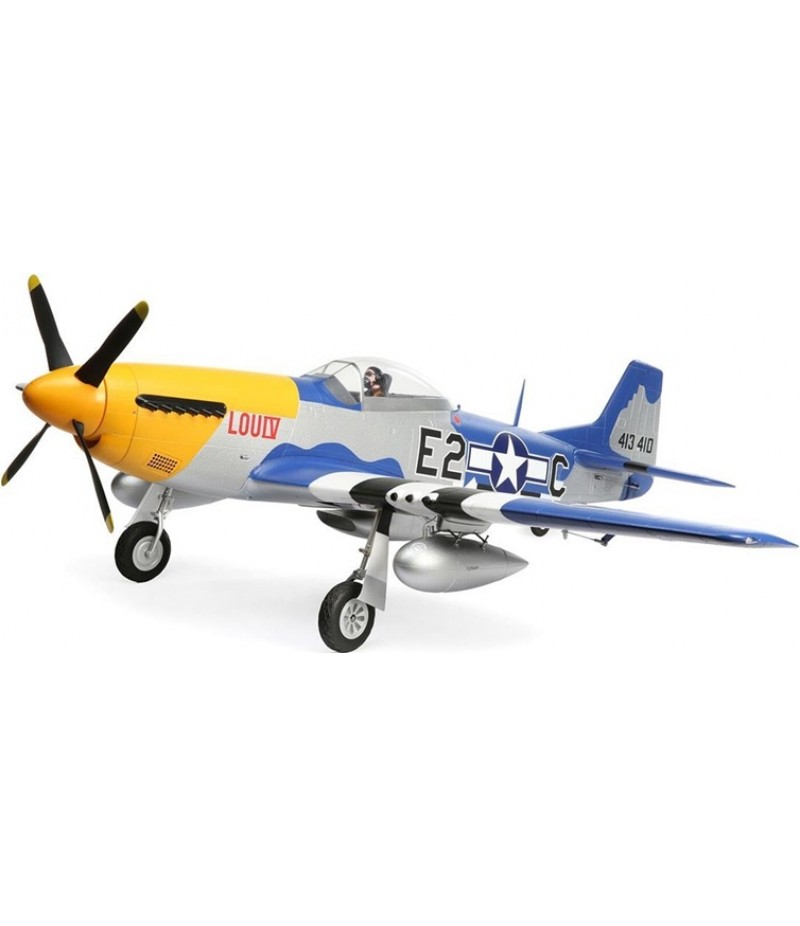 E Flite P-51D Mustang 1.5m BNF Basic with Smart EFL01250