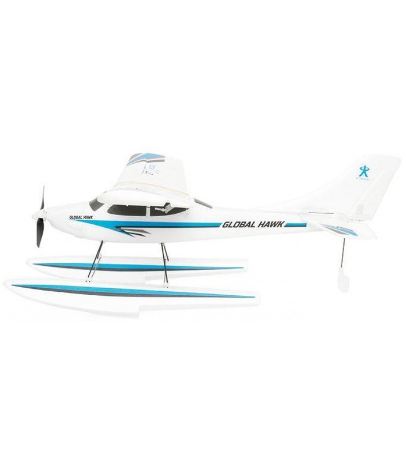 PlaySTEM Global Hawk RC Trainer w/Floats - Blue